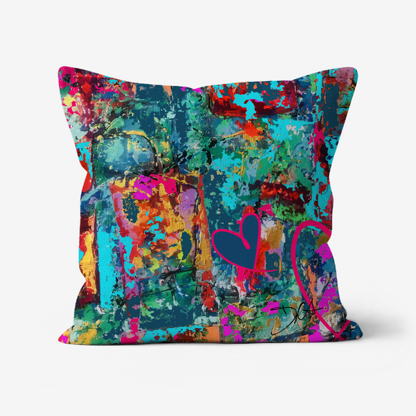 Blue heart Cushion